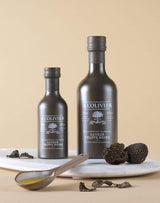 A L'Olivier Schwarzes Trüffelöl in 100ml und 250ml Flaschen mit frischen Trüffeln