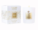 Collines de Provence Coton Duftkerze in weißem Glas mit dekorativer Geschenkbox und Baumwoll-Duft