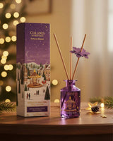 Collines de Provence Raumduft Diffuser Mandarine & Feige mit Duftstäbchen und Geschenkverpackung in weihnachtlicher Atmosphäre