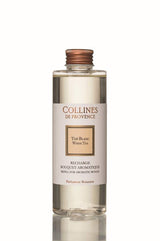 Collines de Provence Duftdiffuser Nachfüllung Weißer Tee in transparenter Flasche mit kupferfarbenem Schraubverschluss