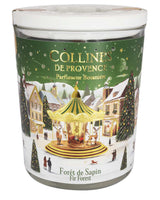 Collines de Provence Duftkerze Tannenwald 180 gr im Glas mit weihnachtlich gestaltetem Etikett