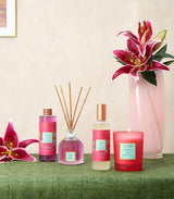 Collines de Provence Duftkollektion Tigerlilie & Lotus mit Duftdiffuser, Raumspray, Duftöl und Duftkerze in Rosatönen