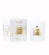 Collines de Provence Néroli Duftkerze in weißem Glas mit dekorativer Geschenkbox und floralem Neroli-Duft