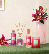Collines de Provence Raumduftserie Tigerlilie & Lotus mit Duftdiffuser, Raumspray, Nachfüllung und Duftkerze im Wohnambiente
