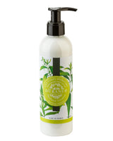 Durance feuchtigkeitsspendende Bodylotion „Sparkling Verbena“ mit grünem Pflanzenmotiv und Pumpspender