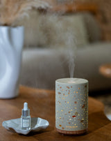 Durance elektrischer Diffuser Terrazzo mit sichtbarem Nebel und Duftkonzentrat-Fläschchen