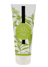 Durance natürliches Duschgel Verveine in weißer Tube mit grünen Pflanzenmotiven