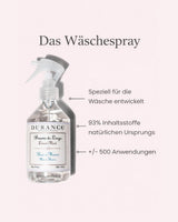 Durance Wäschespray Monoi-Blüte mit natürlichen Inhaltsstoffen für Textilien