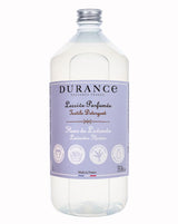 Durance Waschmittel Lavendel in einer Flasche mit lila Etikett auf weißem Hintergrund
