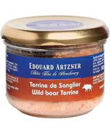Edouard Artzner Wildschwein Terrine im Glas mit goldenem Deckel