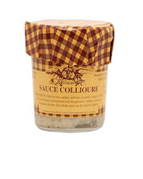 Gourmand Sauce Collioure französische Fischsauce mit Sardellen Ei und Kräutern im Glas traditionelle Spezialität für Fischgerichte und Vorspeisen