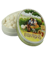 Les Anis de Flavigny Natur Bonbons in geöffneter Dose mit runden Dragées