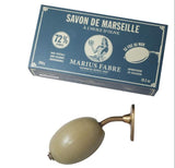 Marius Fabre Marseiller Seife mit Olivenöl und Wandhalter aus Metall