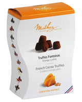 Mathez Kakao Trüffel Orange 250 g Truffes Fantaisie Verpackung mit kandierter Orangenschale