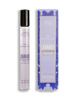 Panier des Sens Eau de Toilette Lavendel aus der Provence 10ml mit dekorativem Flakon und passender Verpackung im provenzalischen Lavendeldesign