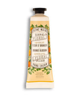 Panier des Sens Handcreme Orangenblüte 30 ml in cremefarbener Tube mit Orangenmotiv