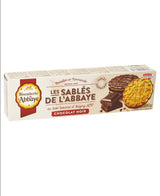 Biscuiterie de l’Abbaye Les Sablés de l’Abbaye Butterkekse mit Zartbitterschokolade aus der Normandie mit Isigny AOP Butter