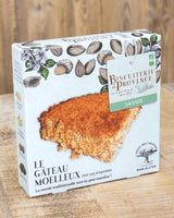 Biscuiterie de Provence Bio Mandelkuchen in Verpackung auf Holztisch