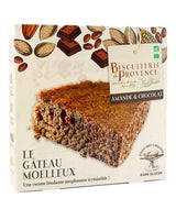 Biscuterie de Provence Bio Schokokuchen in Verpackung vor weißem Hintergrund