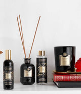Collines de Provence Duftkollektion mit Ebenholz, Schwarze Rose und Zeder als Duftkerze, Duftdiffuser, Raumspray und Nachfüllung
