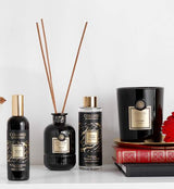Collines de Provence Duftkollektion mit Ebenholz, Schwarze Rose und Zeder als Duftkerze, Duftdiffuser, Raumspray und Nachfüllung