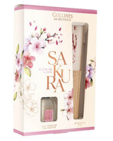 Collines de Provence Geschenkset Sakura mit Eau Fraiche nd Fächer vor weißem Hintergrund