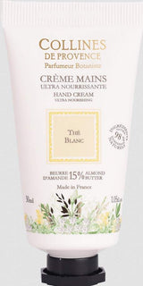 Collines de Provence Handcreme Weißer Tee mit 15 % Mandelbutter für intensive Pflege und geschmeidige Hände.