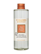 Collines de Provence Nachfüllung für Duftdiffuser Sandelholzblüte in transparenter Flasche mit kupferfarbenem Schraubverschluss