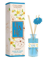 Collines de Provence Raumduft Diffuser Fleur de Tiaré mit Verpackung und Rattanstäbchen