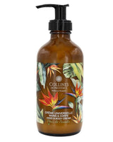 handcreme in glasspender mit der  duftrichtung Paradisblume von collines 