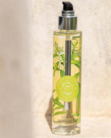 Durance Body Dry Oil Verbene trockenes Körper- und Haaröl Sparkling Verbena 100 ml natürlich inszeniert auf hellem Stein Provence Pflegeöl