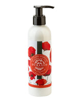 Durance feuchtigkeitsspendende Bodylotion Mohnblume mit rotem Mohnblumen-Design und Pumpspender