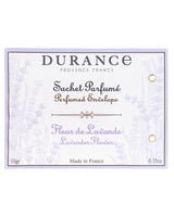 Durance Duftbeutel Lavendel 10 g, Verpackung mit zartem Lavendelmotiv freigestellt
