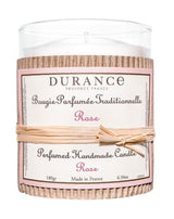 Durance Duftkerze Rose, 180g Kerze im Glasbehälter