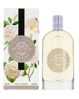 Durance Eau de Toilette Camélia Éclatant 100 ml mit elegantem Kamelien-Duft, Flakon und Verpackung mit zartem floralem Design