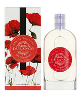 Durance Eau de Toilette Joli Coquelicot 100 ml mit Verpackung und Flakon, florales Design mit roten Mohnblüten