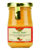 Edmond Fallot Senf mit Piment d’Espelette im 105 gr Glas, französischer Feinkost-Senf mit milder Schärfe und cremiger Konsistenz für würzige Gerichte