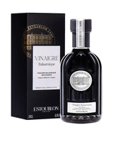 Château d'Estoublon Balsamicoessig Balsamique 200ml in dunkler Glasflasche mit schwarzer Verpackung, freigestellt auf hellem Hintergrund