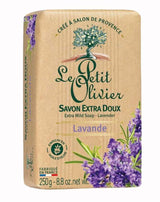 Le Petit Olivier feste Seife mit Lavendel in Papierverpackung