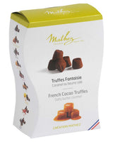 Mathez Kakao Trüffel Salzkaramell 250 g Truffes Fantaisie Verpackung mit französischen Schokoladentrüffeln