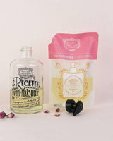Panier des Sens Flüssigseife Rose Nachfüllpack mit Glasflasche und Pumpspender