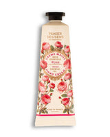Panier des Sens Handcreme Rose 30 ml in cremefarbener Tube mit Rosenmotiv